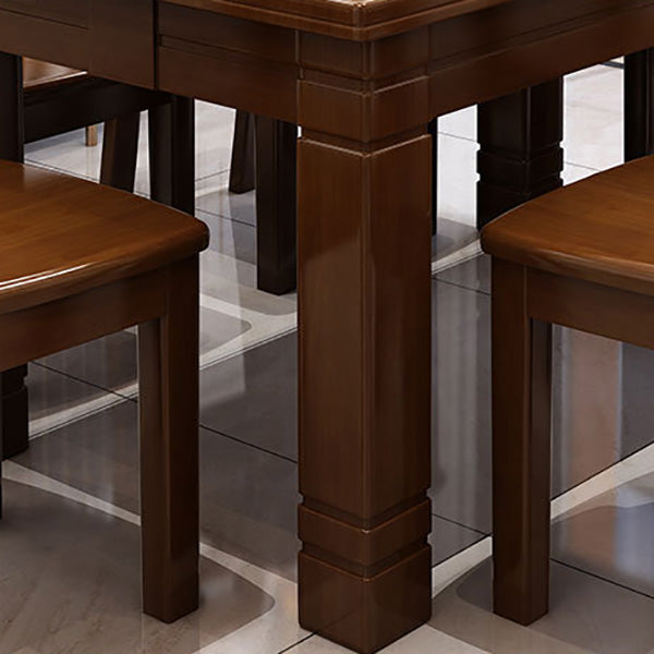 Vaste houten eettafel 4 benen eetkamer tafel voor keuken