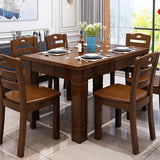 Vaste houten eettafel 4 benen eetkamer tafel voor keuken