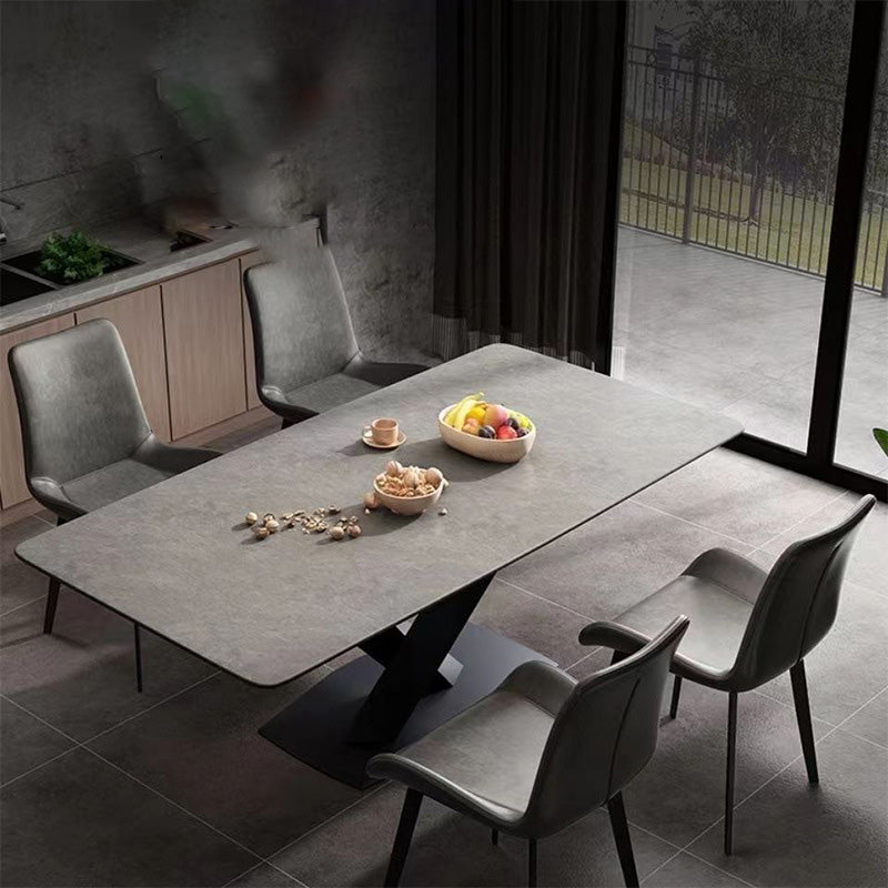 Simplicity Style Furniture Rectangle Stone Dining Room Table for Kitchen