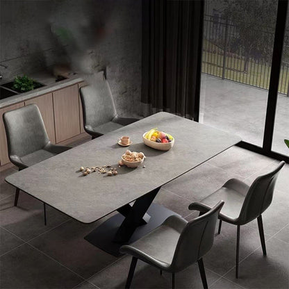 Simplicity Style Furniture Rectangle Stone Dining Room Table for Kitchen