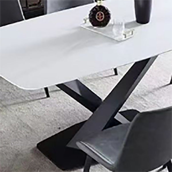 Simplicity Style Furniture Rectangle Stone Dining Room Table for Kitchen
