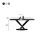 Simplicity Style Furniture Rectangle Stone Dining Room Table for Kitchen