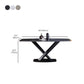 Simplicity Style Furniture Rectangle Stone Dining Room Table for Kitchen