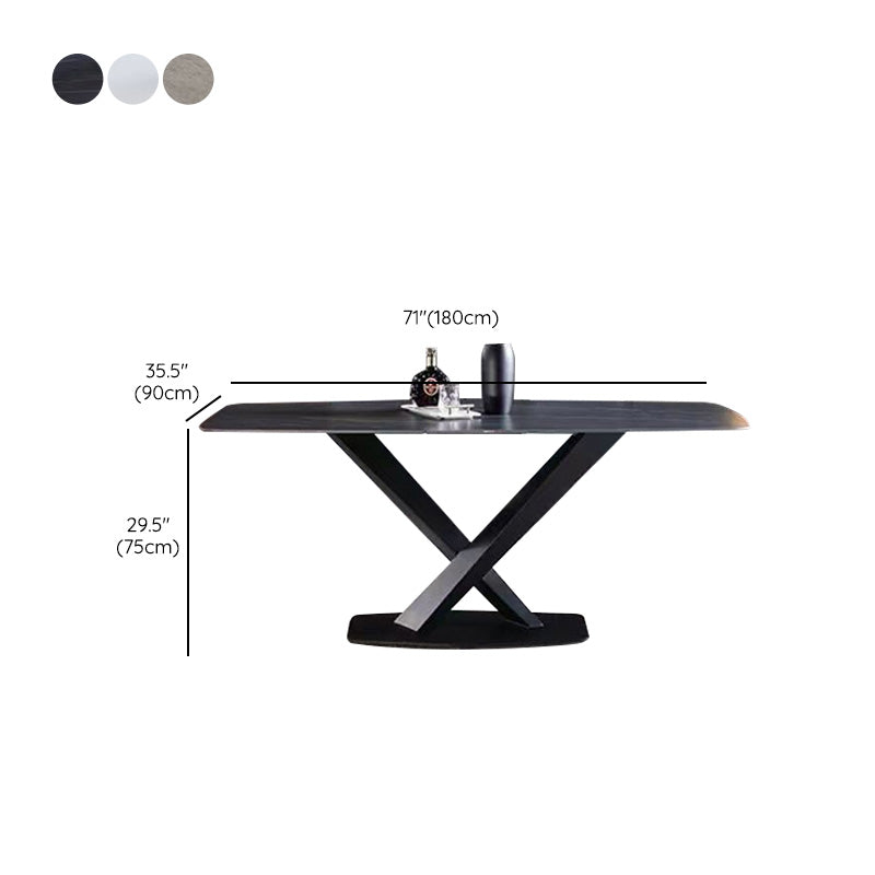 Simplicity Style Furniture Rectangle Stone Dining Room Table for Kitchen