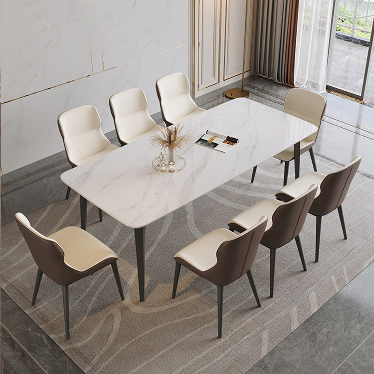 Eenvoud Stijl Meubels Rechthoek Stenen Eetkamertafel voor thuis