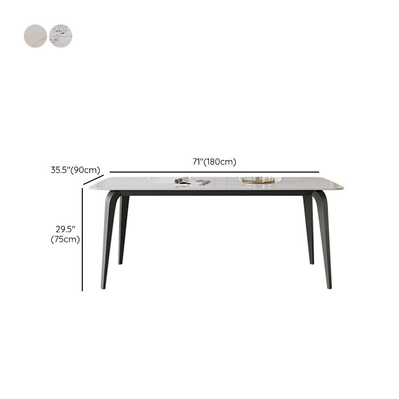 Eenvoud Stijl Meubels Rechthoek Stenen Eetkamertafel voor thuis