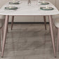 Glam Style Furniture Stone Rectangle Dining Room Table in White Clearhalo 'Dining Tables & Seating' 'Dining Tables' 'dining_table' 'furn' 'furn_dining_table' 'Furniture' 'Kitchen & Dining Furniture' 6796712