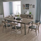 Simplicity Style Furniture Rectangle Solid Wood Dining Room Table in Brown