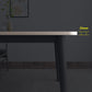 Simplicity Style Furniture Rectangle Solid Wood Dining Room Table in Brown