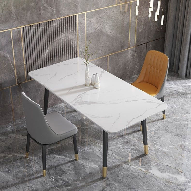 Table de salle à manger en pierre rectangulaire de meubles de simplicité pour salle à manger