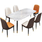 Table de salle à manger en pierre rectangulaire de meubles de simplicité pour salle à manger