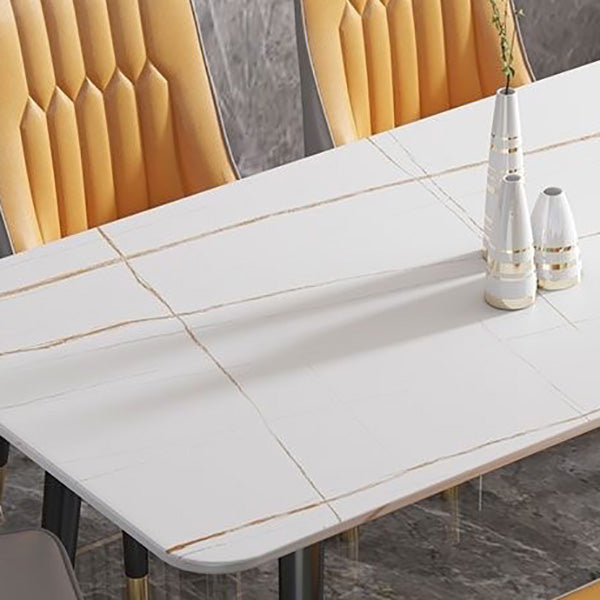 Table de salle à manger en pierre rectangulaire de meubles de simplicité pour salle à manger