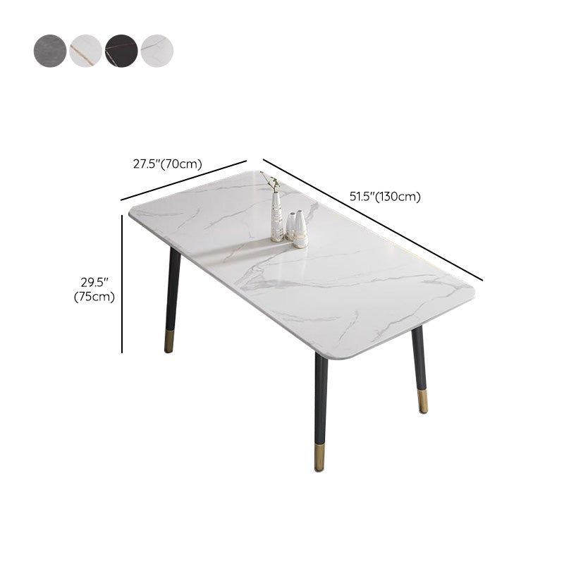 Table de salle à manger en pierre rectangulaire de meubles de simplicité pour salle à manger