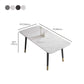 Table de salle à manger en pierre rectangulaire de meubles de simplicité pour salle à manger