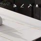 Mesa de comedor Simplicity, muebles rectangulares de piedra en blanco