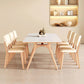 Simplicity Dinette Table Rectangle Stone Dining Room Table in White