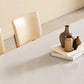 Simplicity Dinette Table Rectangle Stone Dining Room Table in White