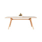Simplicity Dinette Table Rectangle Stone Dining Room Table in White