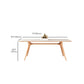Simplicity Dinette Table Rectangle Stone Dining Room Table in White