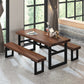 Industrial Dining Room Table Solid Wood Rectangle Dinette Table in Brown 70.9"L x 31.5"W x 29.5"H Without Chairs Clearhalo 'Dining Tables & Seating' 'Dining Tables' 'dining_table' 'furn' 'furn_dining_table' 'Furniture' 'Kitchen & Dining Furniture' 6796810