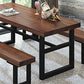 Industrial Dining Room Table Solid Wood Rectangle Dinette Table in Brown Clearhalo 'Dining Tables & Seating' 'Dining Tables' 'dining_table' 'furn' 'furn_dining_table' 'Furniture' 'Kitchen & Dining Furniture' 6796815