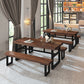 Industrial Dining Room Table Solid Wood Rectangle Dinette Table in Brown Clearhalo 'Dining Tables & Seating' 'Dining Tables' 'dining_table' 'furn' 'furn_dining_table' 'Furniture' 'Kitchen & Dining Furniture' 6796820