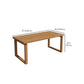 Table de salle à manger industrielle Table de dinette rectangulaire en bois massif en naturel