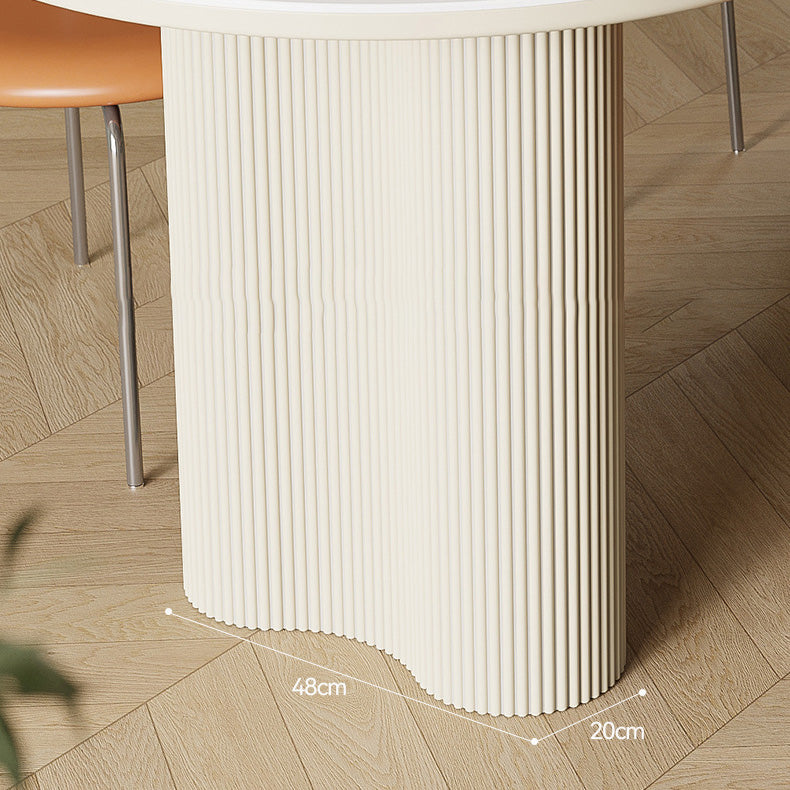 Simplicity Dinette Table Oval Stone Dining Room Table for Dining Room Clearhalo 'Dining Tables & Seating' 'Dining Tables' 'dining_table' 'furn' 'furn_dining_table' 'Furniture' 'Kitchen & Dining Furniture' 6796850
