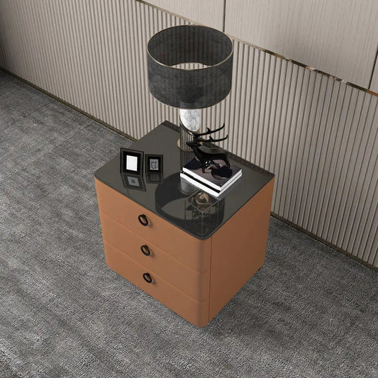 3 - Schublade zeitgenössischer Akzenttisch Nachttest antikes Finish -Bett Nachttisch