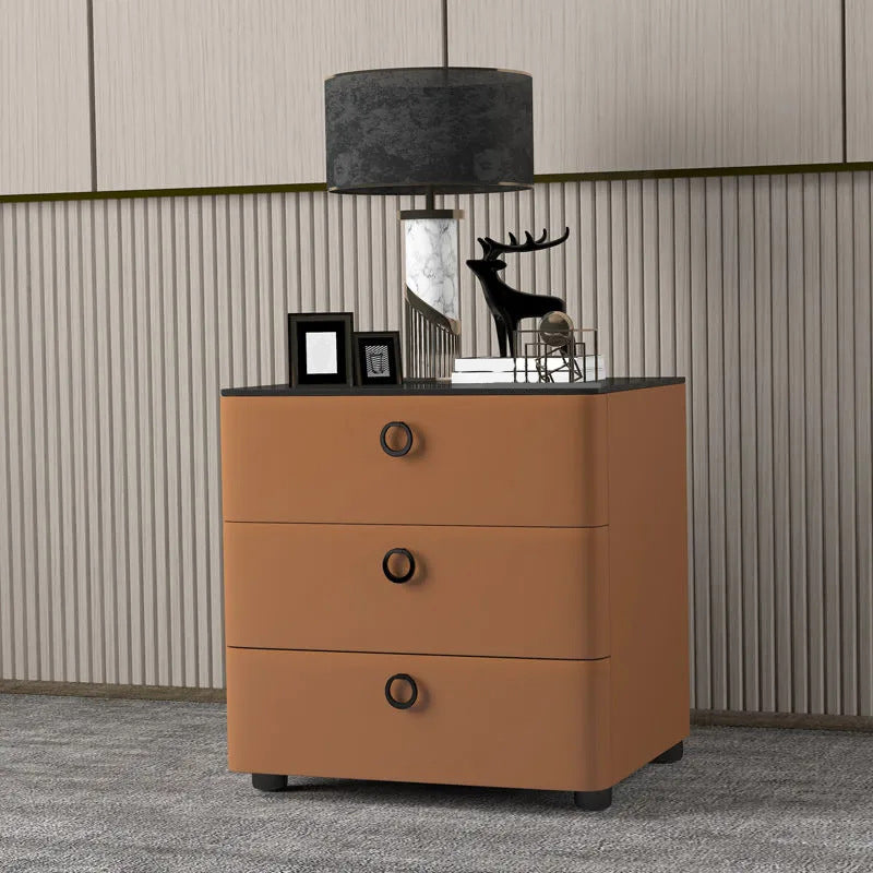 3 - Schublade zeitgenössischer Akzenttisch Nachttest antikes Finish -Bett Nachttisch