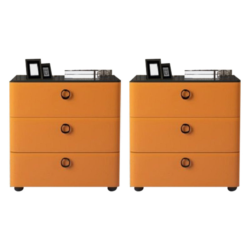 3 - Schublade zeitgenössischer Akzenttisch Nachttest antikes Finish -Bett Nachttisch