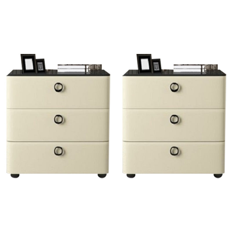 3 - Schublade zeitgenössischer Akzenttisch Nachttest antikes Finish -Bett Nachttisch