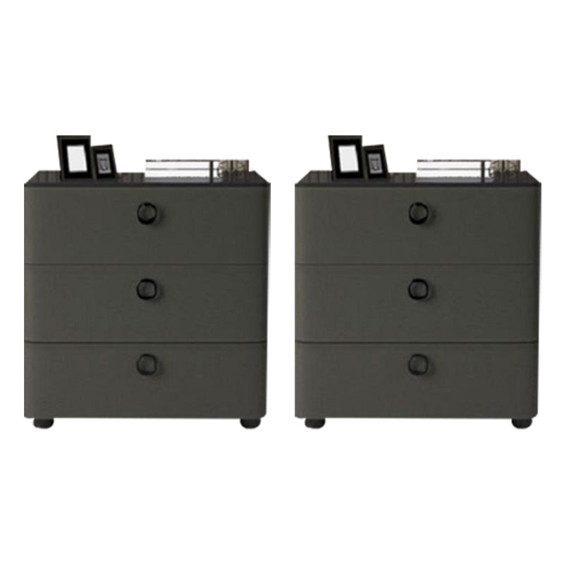 3 - Schublade zeitgenössischer Akzenttisch Nachttest antikes Finish -Bett Nachttisch