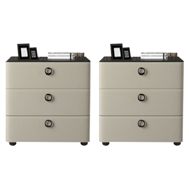 3 - Schublade zeitgenössischer Akzenttisch Nachttest antikes Finish -Bett Nachttisch