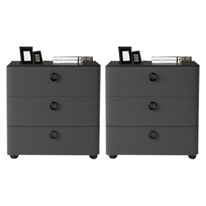 3 - Schublade zeitgenössischer Akzenttisch Nachttest antikes Finish -Bett Nachttisch