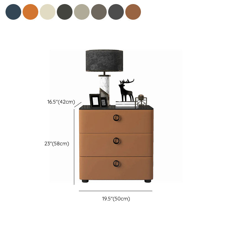 3 - Schublade zeitgenössischer Akzenttisch Nachttest antikes Finish -Bett Nachttisch