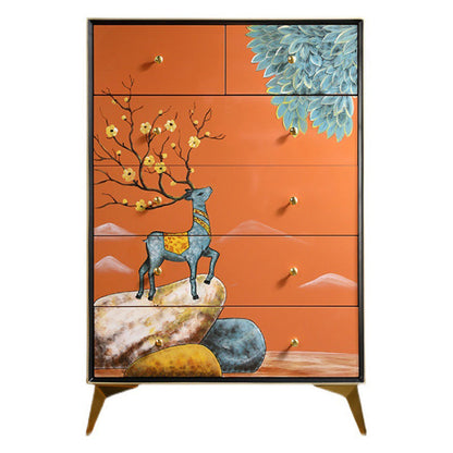 Cassetta portaoggetti verticale in legno, classica, glamour, per biancheria, con cassetti, per camera da letto