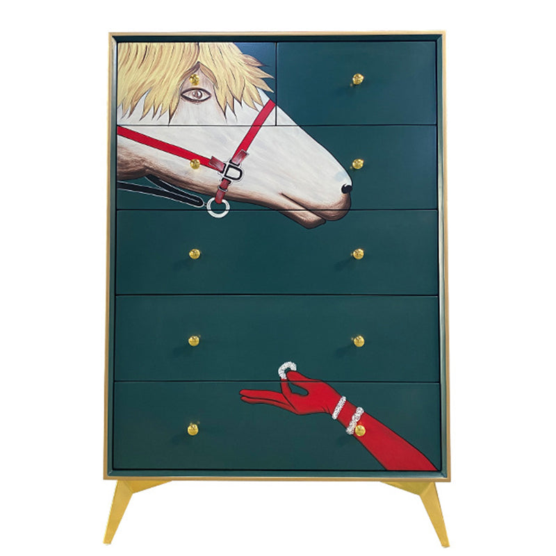Cassetta portaoggetti verticale in legno, classica, glamour, per biancheria, con cassetti, per camera da letto
