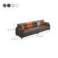 Faux Leather Sectional Sofa 29.52" High Recessed Arm Sectional Sofa,  Stain-Resistant