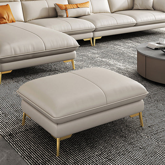 Divano sezionale in pelle autentica da 37,4 "divano ad alta crema con cuscino