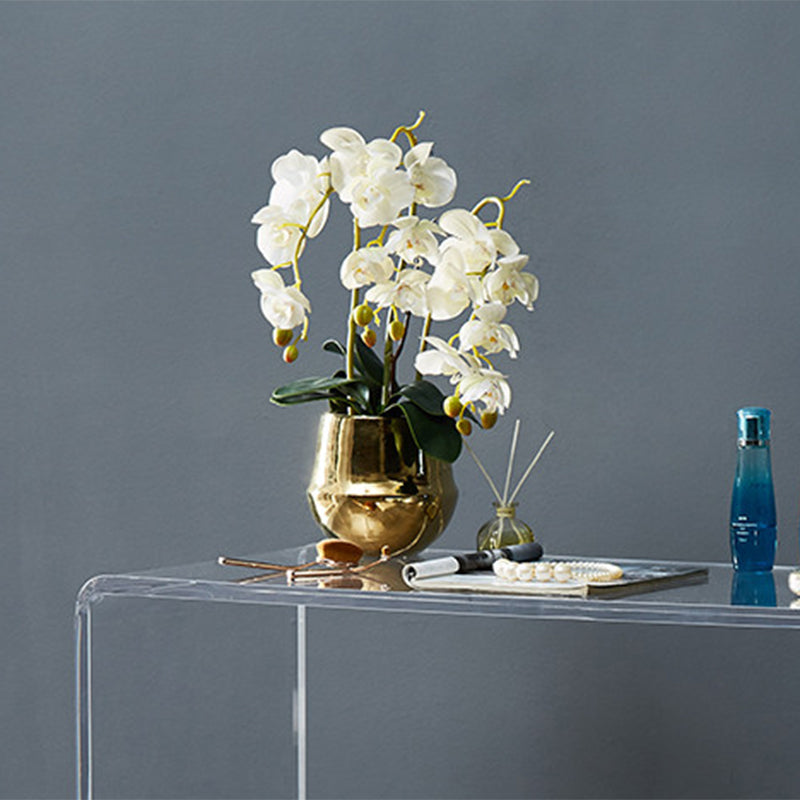 Moderne acrylschrijfbureau Sled Base rechthoekige kantoorbureau