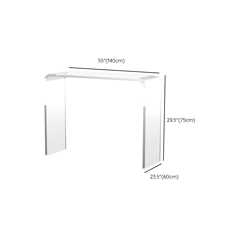 Moderne acrylschrijfbureau Sled Base rechthoekige kantoorbureau