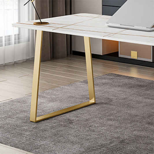 Scrivania per ufficio contemporanea curva antica scrivania per computer con gambe metalliche