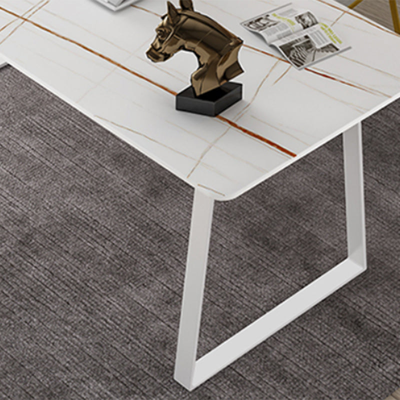 Scrivania per ufficio contemporanea curva antica scrivania per computer con gambe metalliche