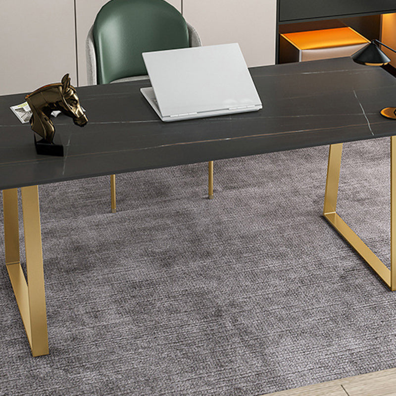 Scrivania per ufficio contemporanea curva antica scrivania per computer con gambe metalliche