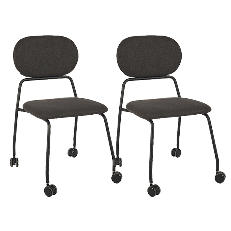 Sedia da scrivania senza braccia moderna nessuna sedia da ufficio ergonomica angosciante con ruote