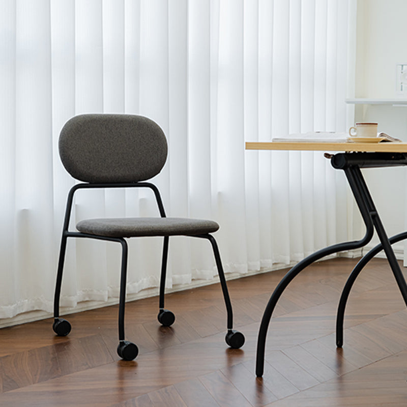 Sedia da scrivania senza braccia moderna nessuna sedia da ufficio ergonomica angosciante con ruote