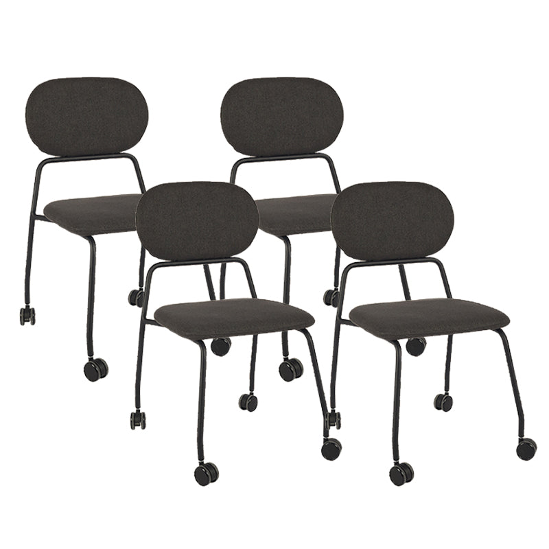 Sedia da scrivania senza braccia moderna nessuna sedia da ufficio ergonomica angosciante con ruote