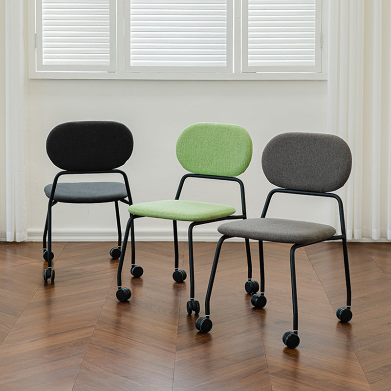 Sedia da scrivania senza braccia moderna nessuna sedia da ufficio ergonomica angosciante con ruote