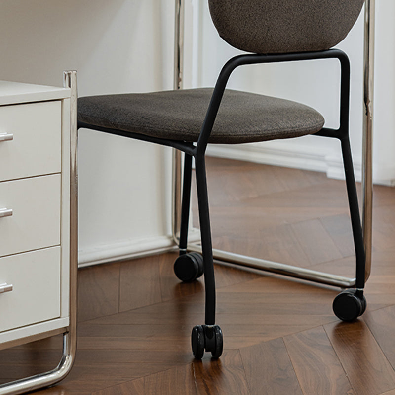 Sedia da scrivania senza braccia moderna nessuna sedia da ufficio ergonomica angosciante con ruote